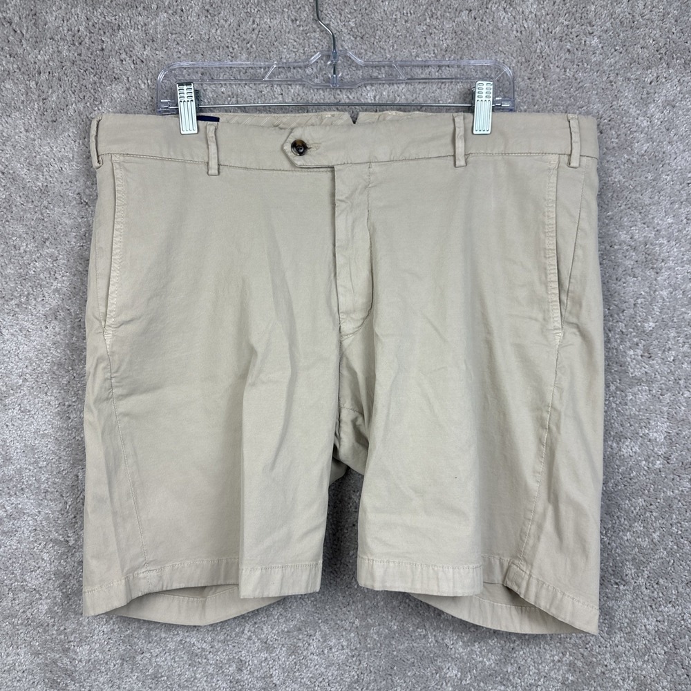 Peter‎ Millar Wayfare 7" Tencel Cotton Chino Shorts Mens 38 Beige MS20RT14